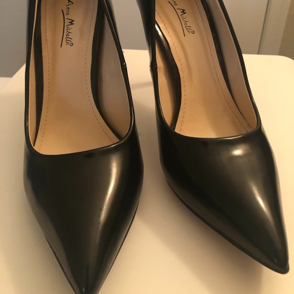 Anne Michelle Shoes - Anne Michelle Pointy Toe Black Stiletto Heels